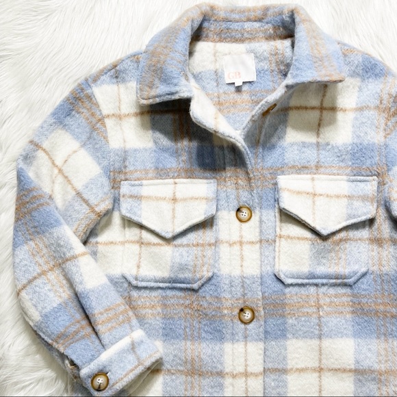 SOLD-Gianni Bini Plaid Flannel Shacket Grandpa Jacket - Picture 7 of 11
